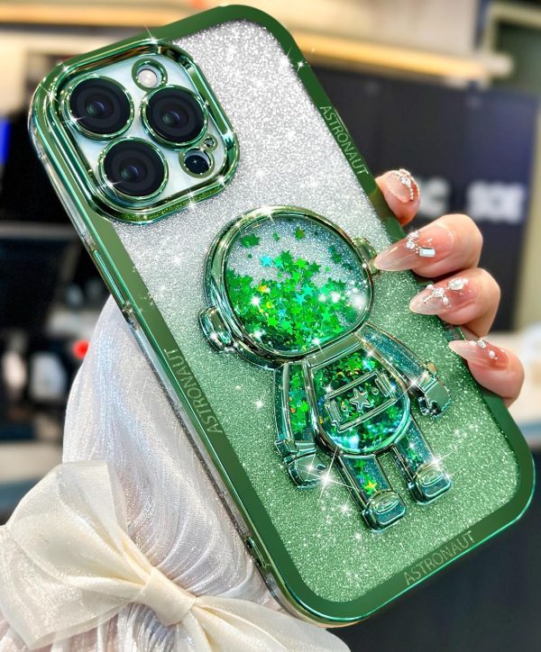 Loheckle for iPhone 11 Pro Max Cases - Women Girls Cute Glitter with Camera Lens Protector Cover Astronaut Liquid Sparkle Girly Aesthetic Bling Shiny Design Case for iPhone 11 Pro Max 6.5'', Black - Image 19