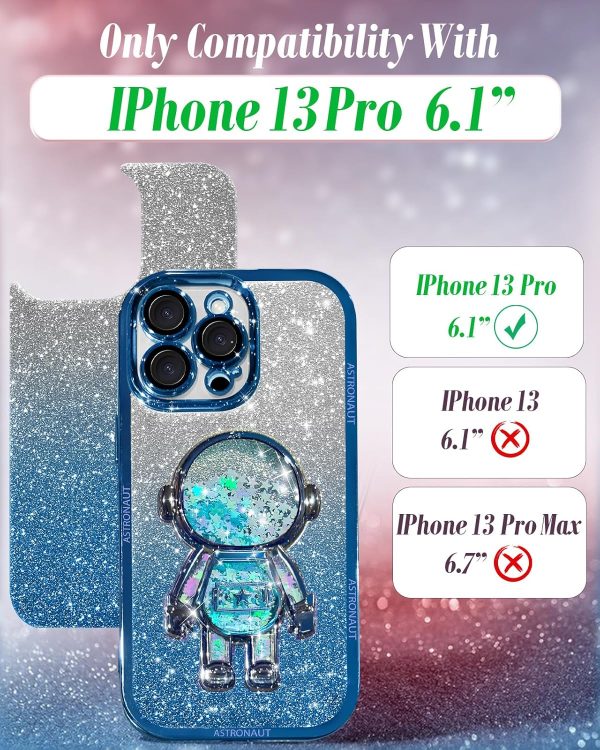 Loheckle for iPhone 11 Pro Max Cases - Women Girls Cute Glitter with Camera Lens Protector Cover Astronaut Liquid Sparkle Girly Aesthetic Bling Shiny Design Case for iPhone 11 Pro Max 6.5'', Black - Image 45