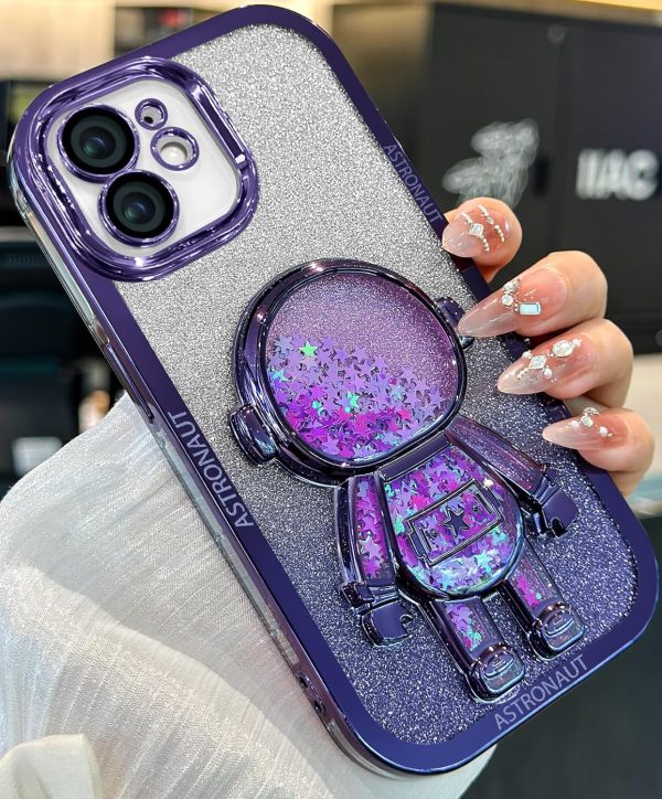 Loheckle for iPhone 11 Pro Max Cases - Women Girls Cute Glitter with Camera Lens Protector Cover Astronaut Liquid Sparkle Girly Aesthetic Bling Shiny Design Case for iPhone 11 Pro Max 6.5'', Black - Image 46