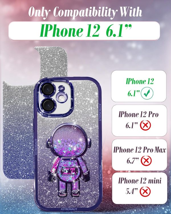 Loheckle for iPhone 11 Pro Max Cases - Women Girls Cute Glitter with Camera Lens Protector Cover Astronaut Liquid Sparkle Girly Aesthetic Bling Shiny Design Case for iPhone 11 Pro Max 6.5'', Black - Image 47