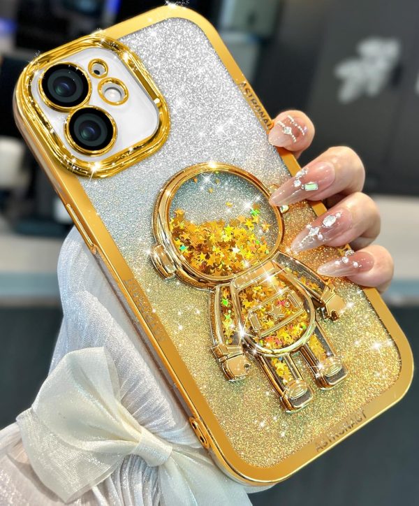 Loheckle for iPhone 11 Pro Max Cases - Women Girls Cute Glitter with Camera Lens Protector Cover Astronaut Liquid Sparkle Girly Aesthetic Bling Shiny Design Case for iPhone 11 Pro Max 6.5'', Black - Image 52