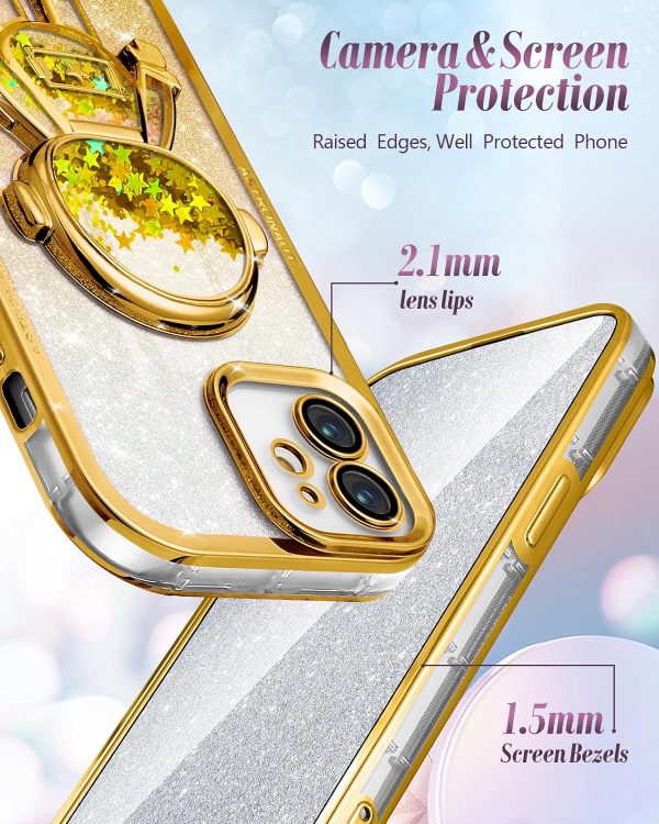 Loheckle for iPhone 11 Pro Max Cases - Women Girls Cute Glitter with Camera Lens Protector Cover Astronaut Liquid Sparkle Girly Aesthetic Bling Shiny Design Case for iPhone 11 Pro Max 6.5'', Black - Image 54