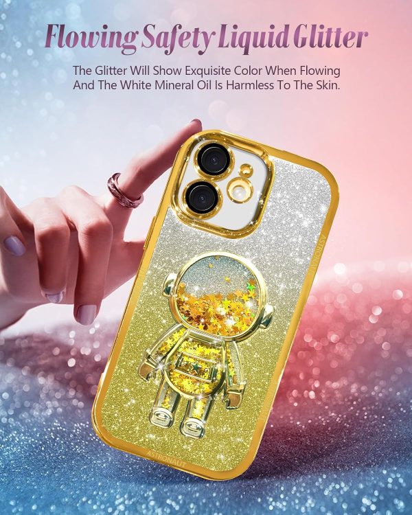 Loheckle for iPhone 11 Pro Max Cases - Women Girls Cute Glitter with Camera Lens Protector Cover Astronaut Liquid Sparkle Girly Aesthetic Bling Shiny Design Case for iPhone 11 Pro Max 6.5'', Black - Image 55