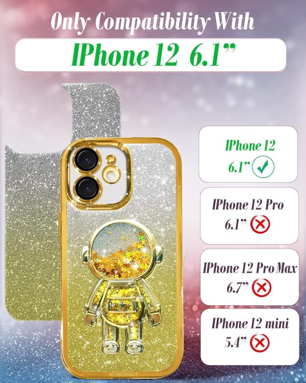 Loheckle for iPhone 11 Pro Max Cases - Women Girls Cute Glitter with Camera Lens Protector Cover Astronaut Liquid Sparkle Girly Aesthetic Bling Shiny Design Case for iPhone 11 Pro Max 6.5'', Black - Image 60