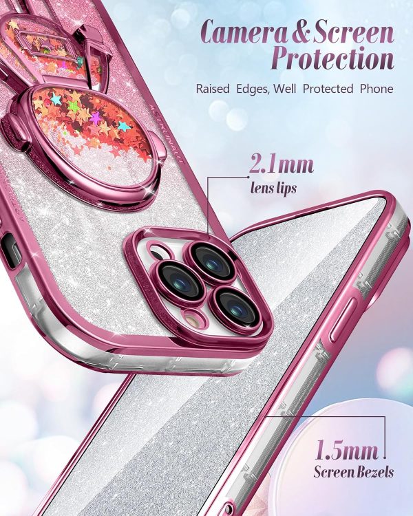 Loheckle for iPhone 11 Pro Max Cases - Women Girls Cute Glitter with Camera Lens Protector Cover Astronaut Liquid Sparkle Girly Aesthetic Bling Shiny Design Case for iPhone 11 Pro Max 6.5'', Black - Image 63