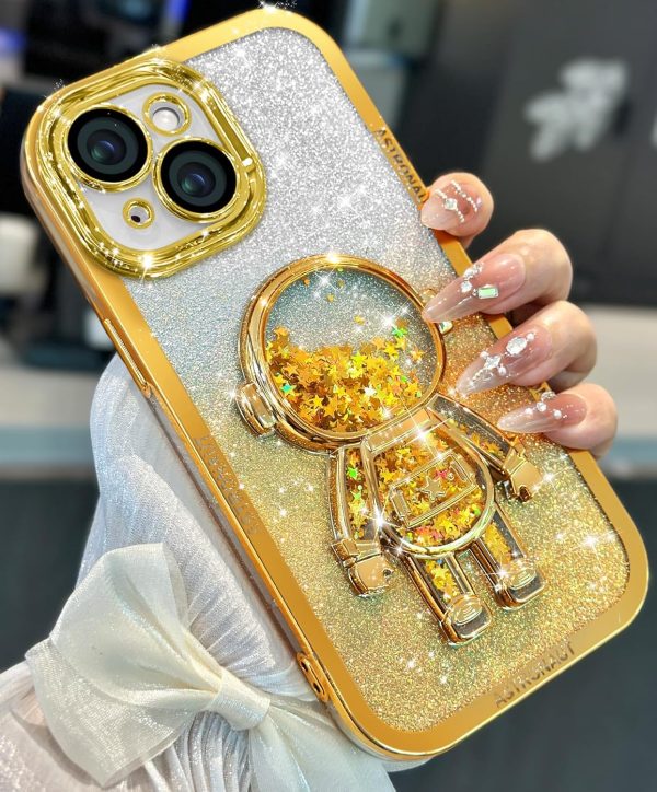Loheckle for iPhone 11 Pro Max Cases - Women Girls Cute Glitter with Camera Lens Protector Cover Astronaut Liquid Sparkle Girly Aesthetic Bling Shiny Design Case for iPhone 11 Pro Max 6.5'', Black - Image 67