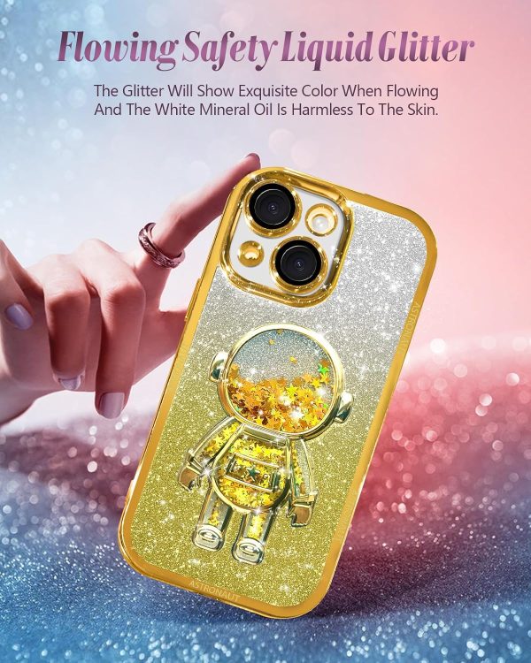 Loheckle for iPhone 11 Pro Max Cases - Women Girls Cute Glitter with Camera Lens Protector Cover Astronaut Liquid Sparkle Girly Aesthetic Bling Shiny Design Case for iPhone 11 Pro Max 6.5'', Black - Image 70