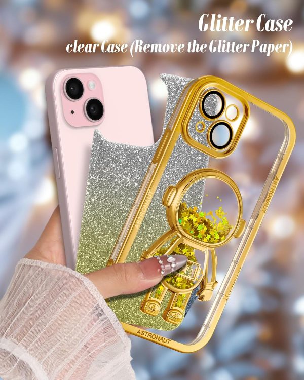 Loheckle for iPhone 11 Pro Max Cases - Women Girls Cute Glitter with Camera Lens Protector Cover Astronaut Liquid Sparkle Girly Aesthetic Bling Shiny Design Case for iPhone 11 Pro Max 6.5'', Black - Image 71