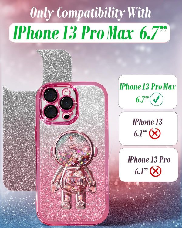Loheckle for iPhone 11 Pro Max Cases - Women Girls Cute Glitter with Camera Lens Protector Cover Astronaut Liquid Sparkle Girly Aesthetic Bling Shiny Design Case for iPhone 11 Pro Max 6.5'', Black - Image 74
