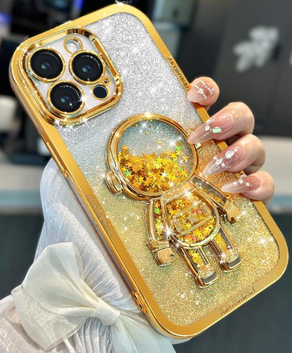 Loheckle for iPhone 11 Pro Max Cases - Women Girls Cute Glitter with Camera Lens Protector Cover Astronaut Liquid Sparkle Girly Aesthetic Bling Shiny Design Case for iPhone 11 Pro Max 6.5'', Black - Image 75