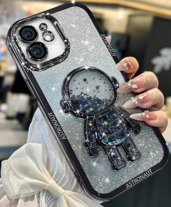 Loheckle for iPhone 11 Pro Max Cases - Women Girls Cute Glitter with Camera Lens Protector Cover Astronaut Liquid Sparkle Girly Aesthetic Bling Shiny Design Case for iPhone 11 Pro Max 6.5'', Black - Image 82