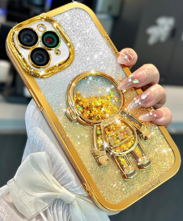 Loheckle for iPhone 11 Pro Max Cases - Women Girls Cute Glitter with Camera Lens Protector Cover Astronaut Liquid Sparkle Girly Aesthetic Bling Shiny Design Case for iPhone 11 Pro Max 6.5'', Black - Image 91