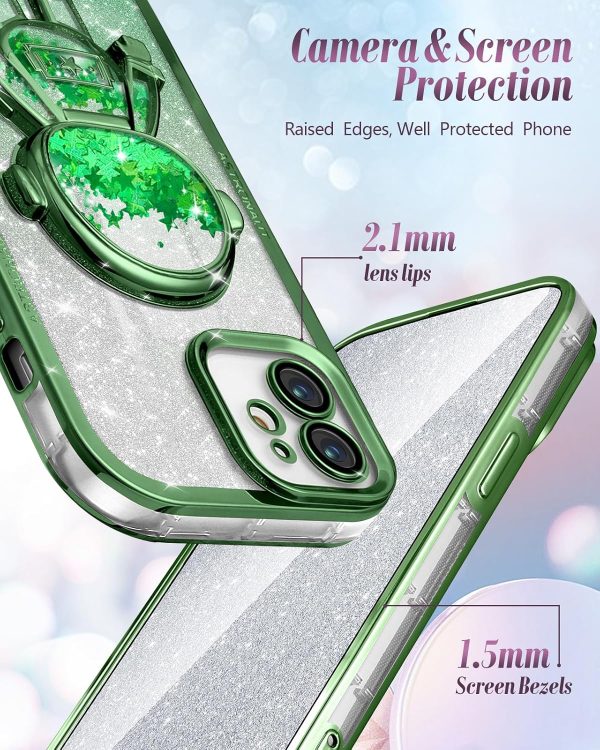 Loheckle for iPhone 11 Pro Max Cases - Women Girls Cute Glitter with Camera Lens Protector Cover Astronaut Liquid Sparkle Girly Aesthetic Bling Shiny Design Case for iPhone 11 Pro Max 6.5'', Black - Image 99