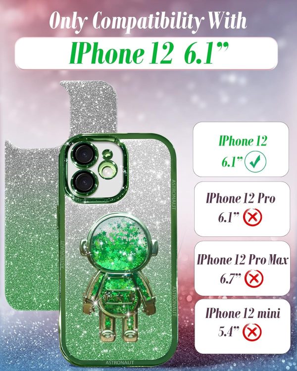 Loheckle for iPhone 11 Pro Max Cases - Women Girls Cute Glitter with Camera Lens Protector Cover Astronaut Liquid Sparkle Girly Aesthetic Bling Shiny Design Case for iPhone 11 Pro Max 6.5'', Black - Image 132