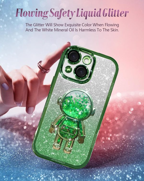 Loheckle for iPhone 11 Pro Max Cases - Women Girls Cute Glitter with Camera Lens Protector Cover Astronaut Liquid Sparkle Girly Aesthetic Bling Shiny Design Case for iPhone 11 Pro Max 6.5'', Black - Image 136