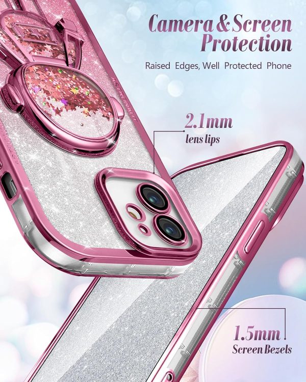 Loheckle for iPhone 11 Pro Max Cases - Women Girls Cute Glitter with Camera Lens Protector Cover Astronaut Liquid Sparkle Girly Aesthetic Bling Shiny Design Case for iPhone 11 Pro Max 6.5'', Black - Image 148