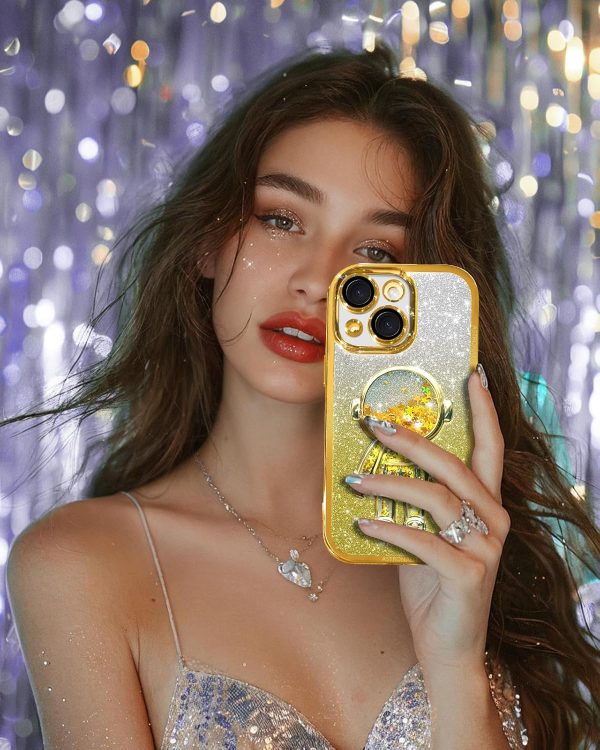 Loheckle for iPhone 15 Pro Max Case - for Women Girls Cute Glitter with Camera Lens Protector Cover Astronaut Liquid Sparkle Girly Aesthetic Bling Shiny Design Phone Case for 15 Pro Max 6.7", Pretty - Image 64