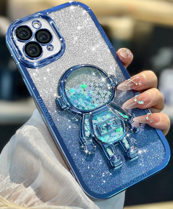Loheckle for iPhone 11 Pro Max Cases - Women Girls Cute Glitter with Camera Lens Protector Cover Astronaut Liquid Sparkle Girly Aesthetic Bling Shiny Design Case for iPhone 11 Pro Max 6.5'', Black - Image 152