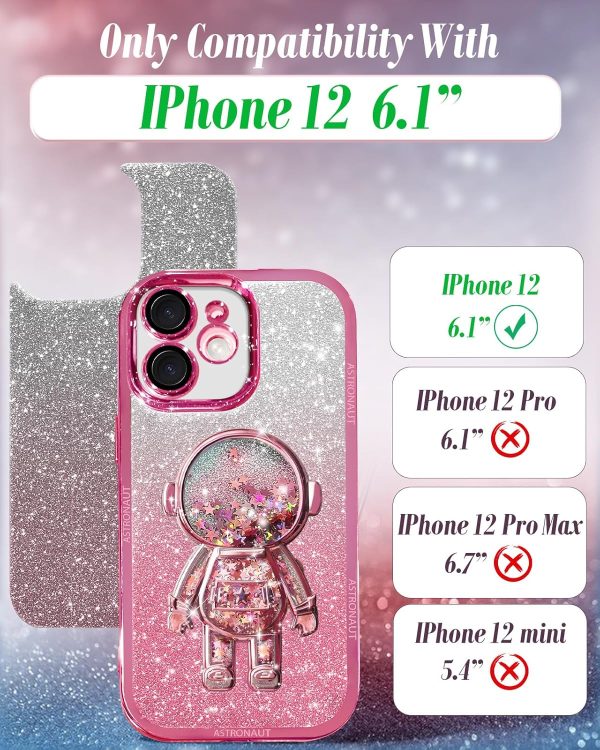 Loheckle for iPhone 11 Pro Max Cases - Women Girls Cute Glitter with Camera Lens Protector Cover Astronaut Liquid Sparkle Girly Aesthetic Bling Shiny Design Case for iPhone 11 Pro Max 6.5'', Black - Image 158