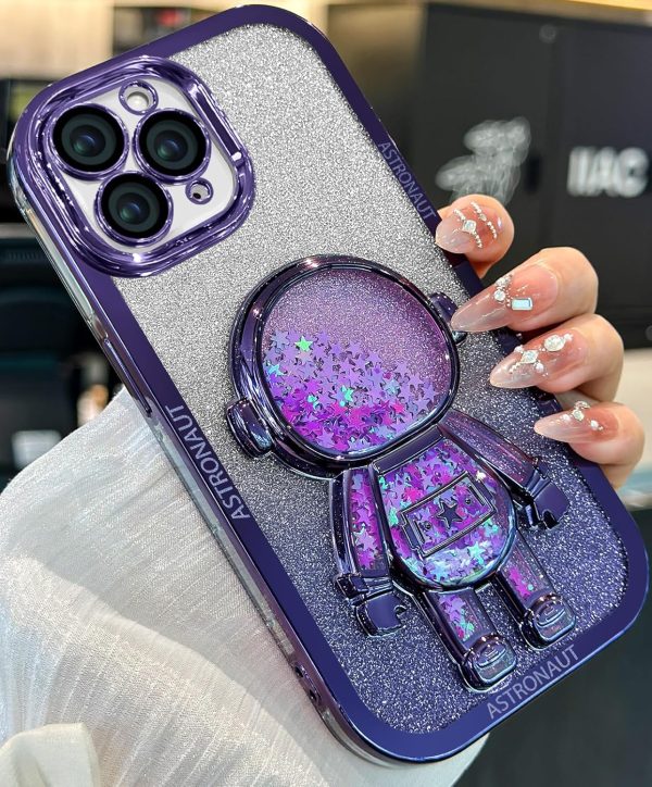 Loheckle for iPhone 11 Pro Max Cases - Women Girls Cute Glitter with Camera Lens Protector Cover Astronaut Liquid Sparkle Girly Aesthetic Bling Shiny Design Case for iPhone 11 Pro Max 6.5'', Black - Image 161