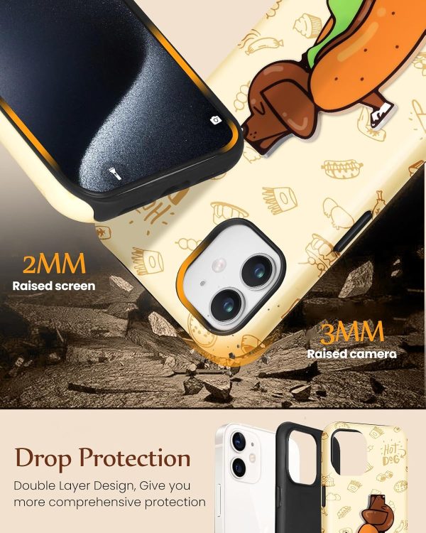 Loheckle for iPhone 11 Phone Case for Women - Cute Funny Cartoon Designer for Girls Teens Dachshund Dog Fashion Unique Phone Cover with Kickstand for iPhone 11 Case - Image 5
