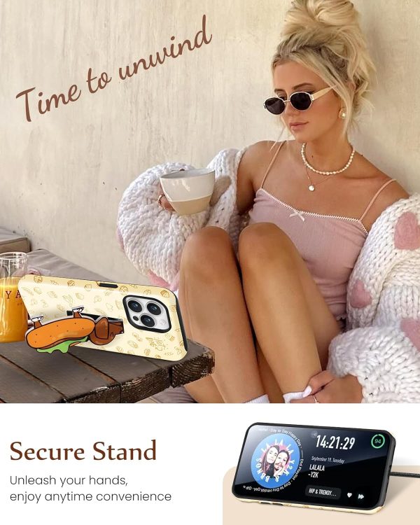 Loheckle for iPhone 11 Phone Case for Women - Cute Funny Cartoon Designer for Girls Teens Dachshund Dog Fashion Unique Phone Cover with Kickstand for iPhone 11 Case - Image 16