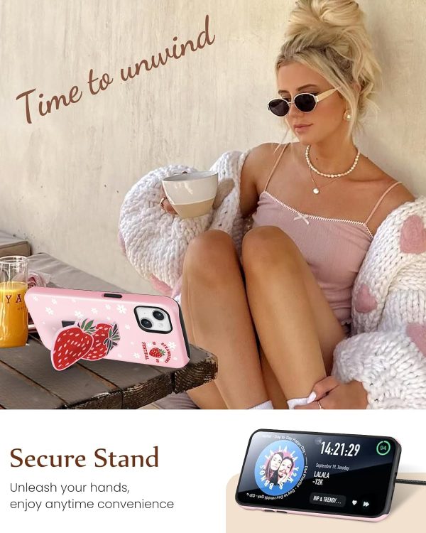 Loheckle for iPhone 12 Pro Phone Case for Women - Cute Funny Cartoon Designer for Girls Teens Bread Fashion Unique Phone Cover with Kickstand for iPhone 12 Pro Case - Image 155
