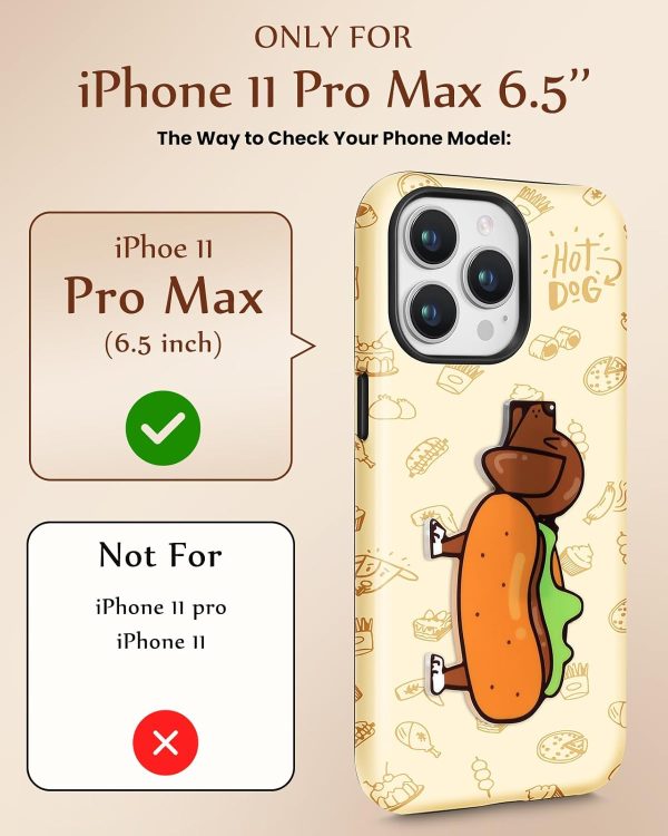 Loheckle for iPhone 11 Phone Case for Women - Cute Funny Cartoon Designer for Girls Teens Dachshund Dog Fashion Unique Phone Cover with Kickstand for iPhone 11 Case - Image 143