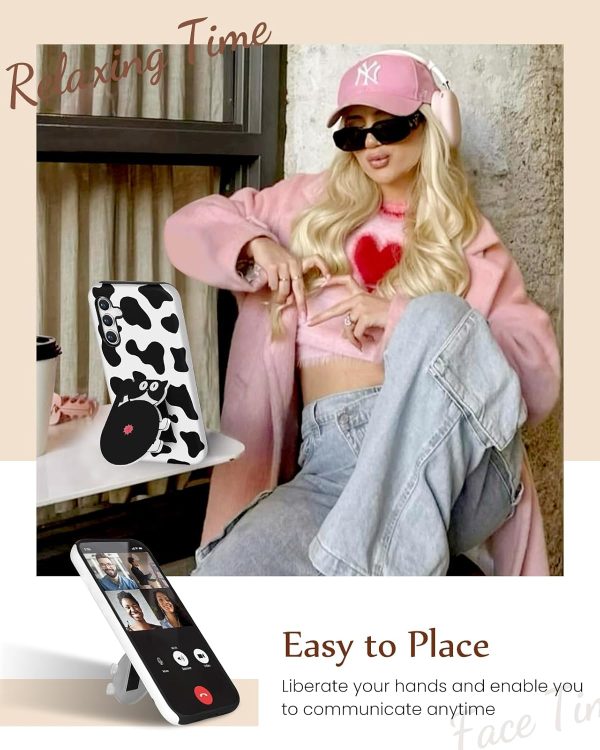 Loheckle for Samsung Galaxy A14 5G Case for Women - Cute Funny Cartoon Designer for Girls Teens Drink Fashion Unique Phone Cover with Kickstand for Samsung A14 5G Case Coffee - Image 9
