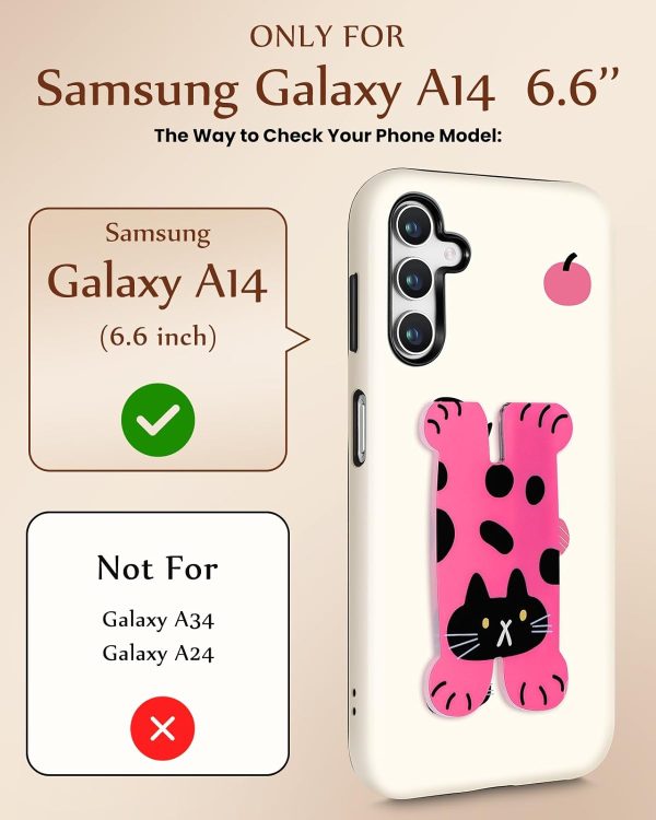 Loheckle for Samsung Galaxy A14 5G Case for Women - Cute Funny Cartoon Designer for Girls Teens Drink Fashion Unique Phone Cover with Kickstand for Samsung A14 5G Case Coffee - Image 22