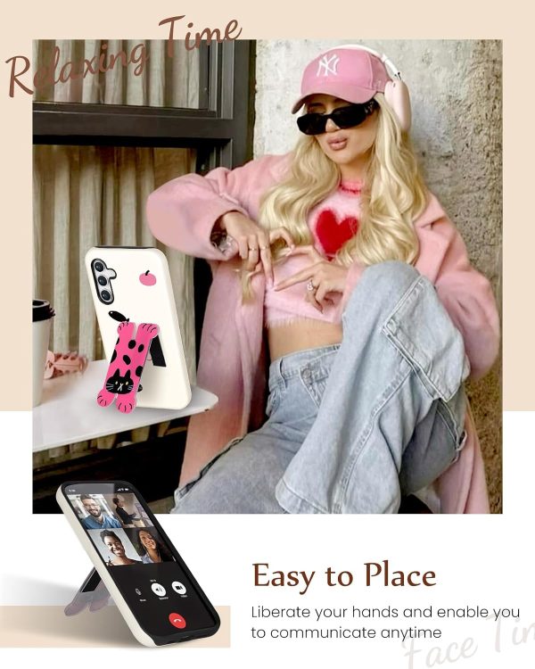 Loheckle for Samsung Galaxy A14 5G Case for Women - Cute Funny Cartoon Designer for Girls Teens Drink Fashion Unique Phone Cover with Kickstand for Samsung A14 5G Case Coffee - Image 23