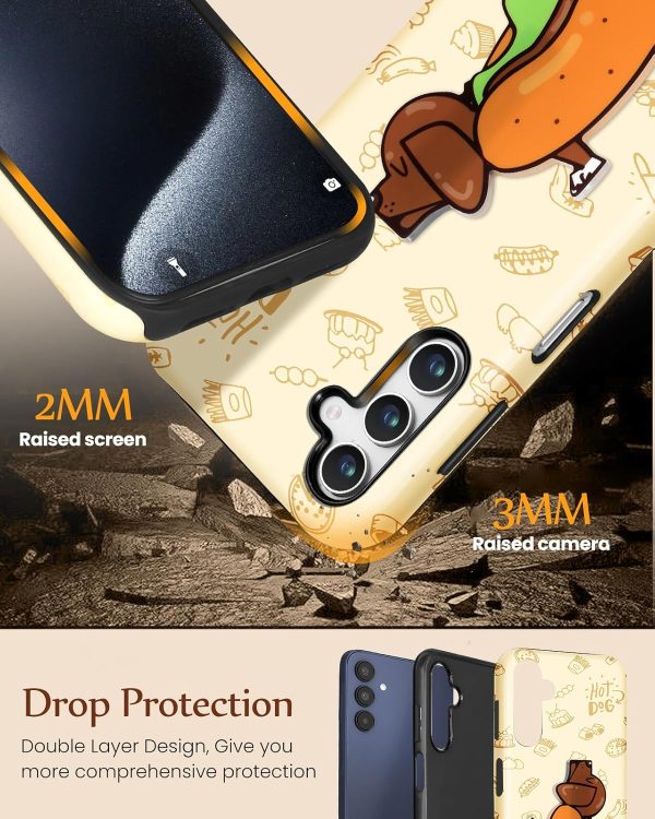 Loheckle for Samsung Galaxy A14 5G Case for Women - Cute Funny Cartoon Designer for Girls Teens Drink Fashion Unique Phone Cover with Kickstand for Samsung A14 5G Case Coffee - Image 31