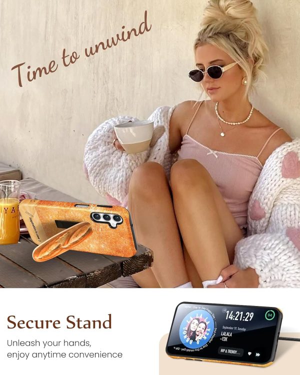 Loheckle for Samsung Galaxy A14 5G Case for Women - Cute Funny Cartoon Designer for Girls Teens Drink Fashion Unique Phone Cover with Kickstand for Samsung A14 5G Case Coffee - Image 37
