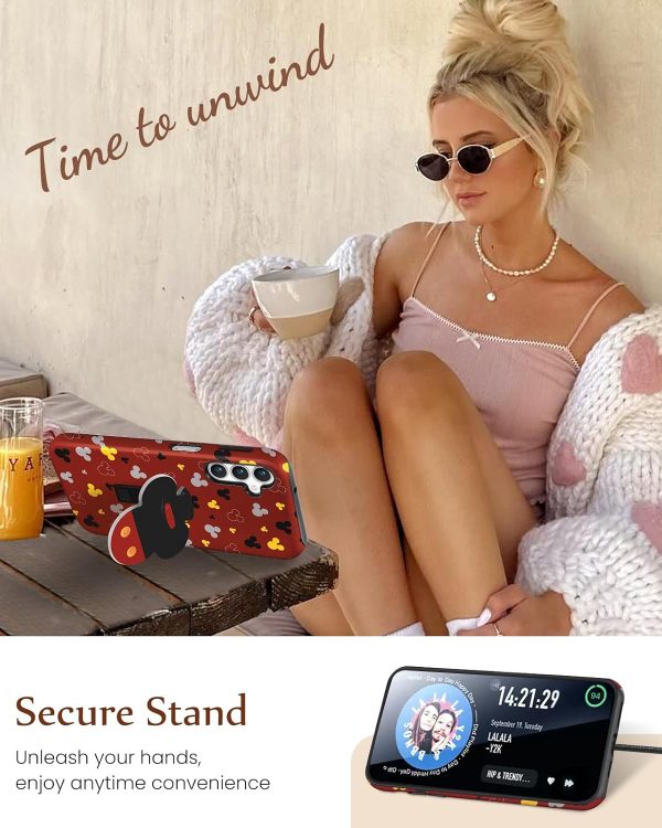 Loheckle for Samsung Galaxy A15 5G Case for Women - Cute Funny Cartoon Designer for Girls Teens Fashion Unique Phone Cover with Kickstand for Samsung A15 5G Case, Miqi - Image 4