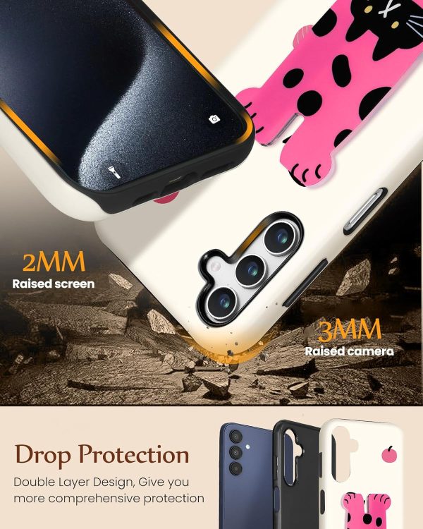 Loheckle for Samsung Galaxy A15 5G Case for Women - Cute Funny Cartoon Designer for Girls Teens Fashion Unique Phone Cover with Kickstand for Samsung A15 5G Case, Miqi - Image 19