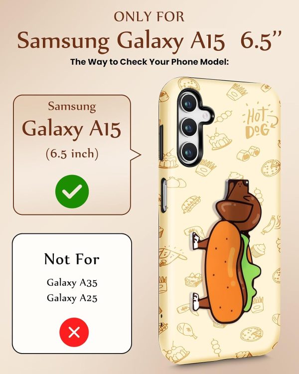 Loheckle for Samsung Galaxy A15 5G Case for Women - Cute Funny Cartoon Designer for Girls Teens Fashion Unique Phone Cover with Kickstand for Samsung A15 5G Case, Miqi - Image 27