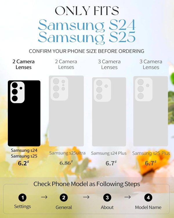 Loheckle for Samsung Galaxy S24 Ultra Case for Women - Girls Cute Glitter Dried Flower Floral Girly Aesthetic Kawaii Sparkle Sparkly Bling Unique Design Handmade Phone Cover for S24Ultra, Purple - Image 8