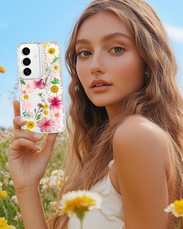Loheckle for Samsung Galaxy S24 Ultra Case for Women - Girls Cute Glitter Dried Flower Floral Girly Aesthetic Kawaii Sparkle Sparkly Bling Unique Design Handmade Phone Cover for S24Ultra, Purple - Image 32