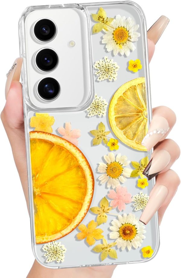 Loheckle for Samsung Galaxy S24 Ultra Case for Women - Girls Cute Glitter Dried Flower Floral Girly Aesthetic Kawaii Sparkle Sparkly Bling Unique Design Handmade Phone Cover for S24Ultra, Purple - Image 54