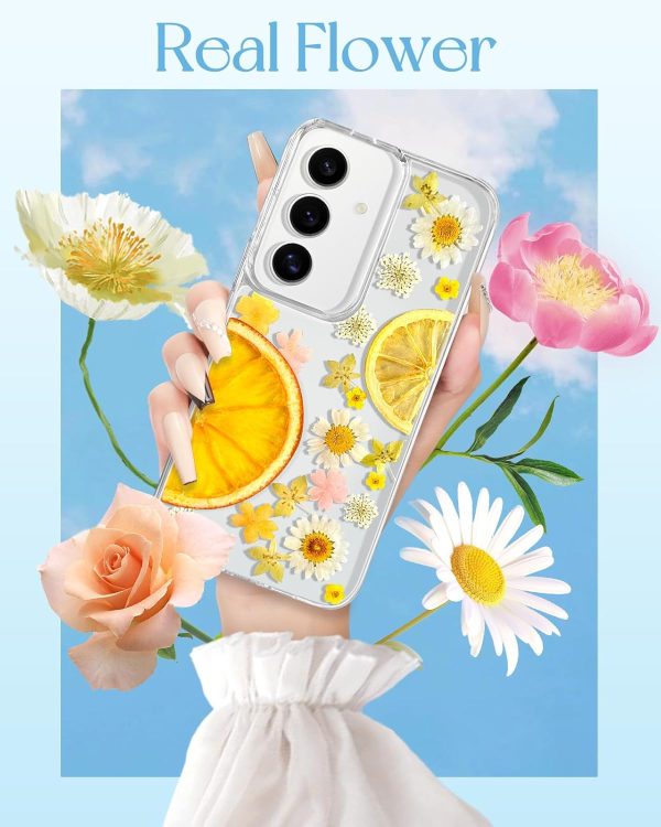 Loheckle for Samsung Galaxy S24 Ultra Case for Women - Girls Cute Glitter Dried Flower Floral Girly Aesthetic Kawaii Sparkle Sparkly Bling Unique Design Handmade Phone Cover for S24Ultra, Purple - Image 55
