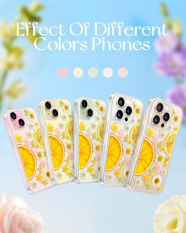 Loheckle for iPhone 16 Pro Max Case for Women - Girls Cute Glitter Dried Flower Floral Girly Aesthetic Kawaii Sparkle Sparkly Bling Unique Handmade Phone Cover for Apple 16 Promax 6.9", Simple - Image 17