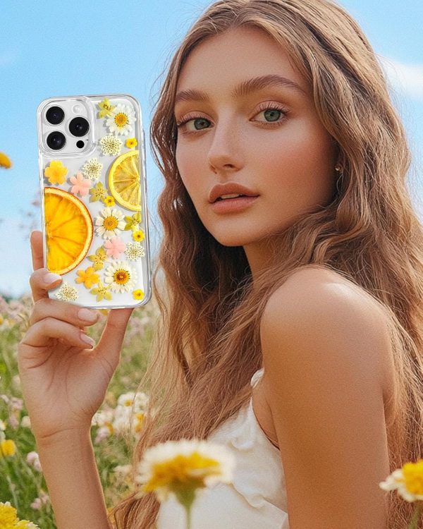Loheckle for iPhone 16 Pro Max Case for Women - Girls Cute Glitter Dried Flower Floral Girly Aesthetic Kawaii Sparkle Sparkly Bling Unique Handmade Phone Cover for Apple 16 Promax 6.9", Simple - Image 19