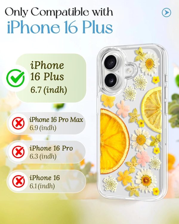 Loheckle for iPhone 16 Pro Max Case for Women - Girls Cute Glitter Dried Flower Floral Girly Aesthetic Kawaii Sparkle Sparkly Bling Unique Handmade Phone Cover for Apple 16 Promax 6.9", Simple - Image 21