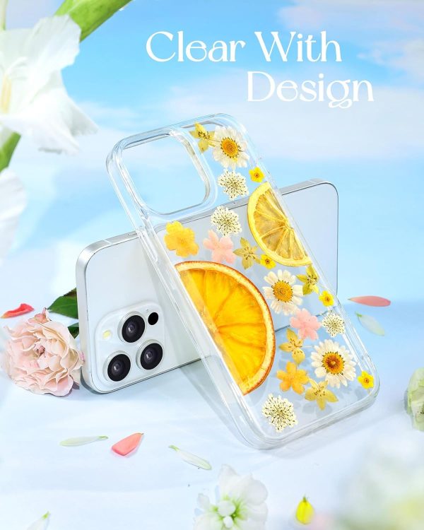 Loheckle for iPhone 16 Pro Max Case for Women - Girls Cute Glitter Dried Flower Floral Girly Aesthetic Kawaii Sparkle Sparkly Bling Unique Handmade Phone Cover for Apple 16 Promax 6.9", Simple - Image 24