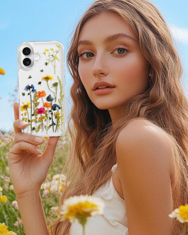 Loheckle for iPhone 16 Pro Max Case for Women - Girls Cute Glitter Dried Flower Floral Girly Aesthetic Kawaii Sparkle Sparkly Bling Unique Handmade Phone Cover for Apple 16 Promax 6.9", Simple - Image 48