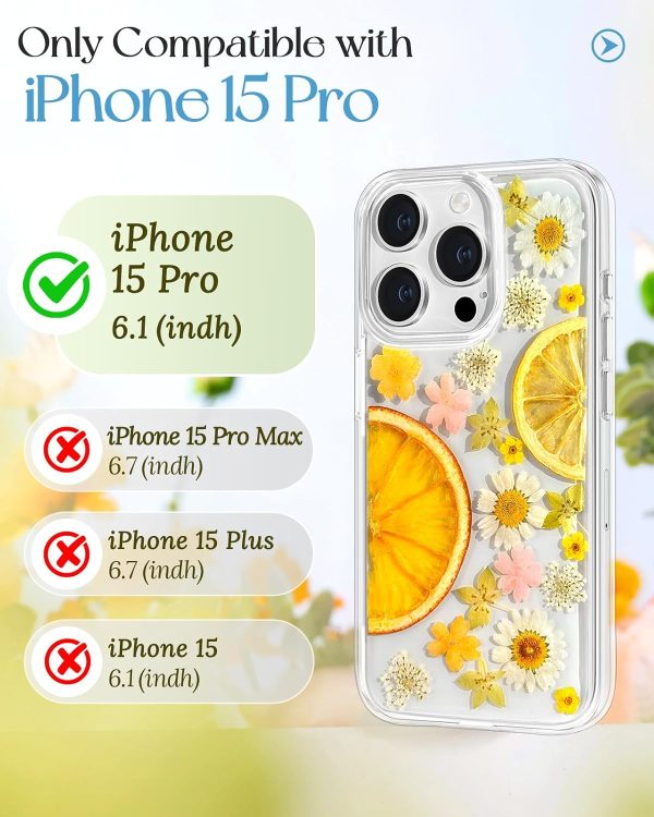 Loheckle for iPhone 16 Pro Max Case for Women - Girls Cute Glitter Dried Flower Floral Girly Aesthetic Kawaii Sparkle Sparkly Bling Unique Handmade Phone Cover for Apple 16 Promax 6.9", Simple - Image 62