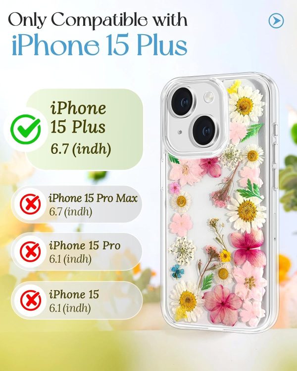 Loheckle for iPhone 16 Pro Max Case for Women - Girls Cute Glitter Dried Flower Floral Girly Aesthetic Kawaii Sparkle Sparkly Bling Unique Handmade Phone Cover for Apple 16 Promax 6.9", Simple - Image 64