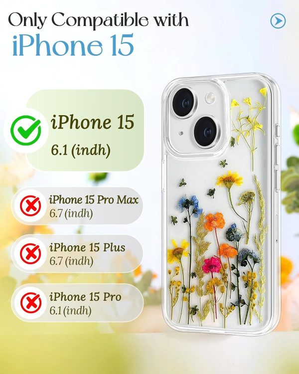 Loheckle for iPhone 16 Pro Max Case for Women - Girls Cute Glitter Dried Flower Floral Girly Aesthetic Kawaii Sparkle Sparkly Bling Unique Handmade Phone Cover for Apple 16 Promax 6.9", Simple - Image 83