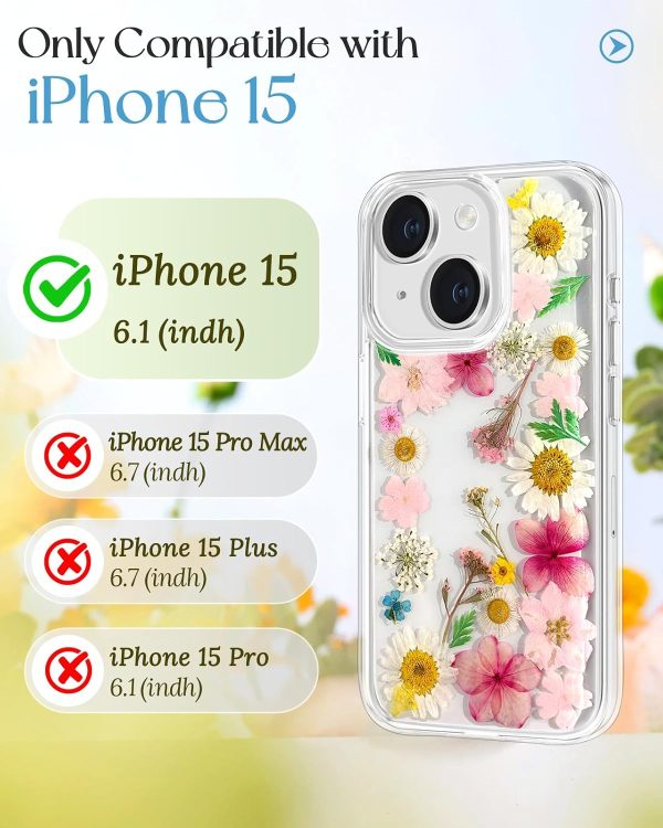 Loheckle for iPhone 16 Pro Max Case for Women - Girls Cute Glitter Dried Flower Floral Girly Aesthetic Kawaii Sparkle Sparkly Bling Unique Handmade Phone Cover for Apple 16 Promax 6.9", Simple - Image 113