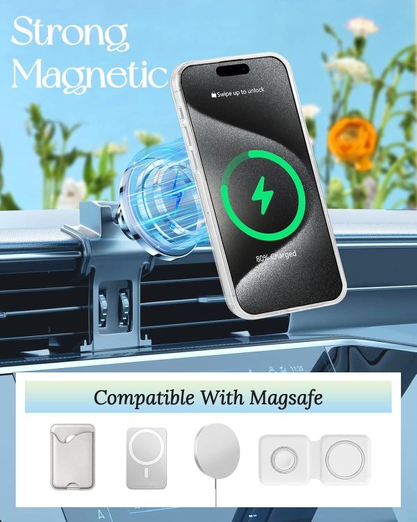 Loheckle for iPhone 15 Pro Max Case for Women - Compatible with MagSafe Girls Cute Glitter Dried Flower Floral Girly Aesthetic Sparkle Bling Unique Handmade Phone Cover for Apple 15 Pro Max 6.7",White - Image 11